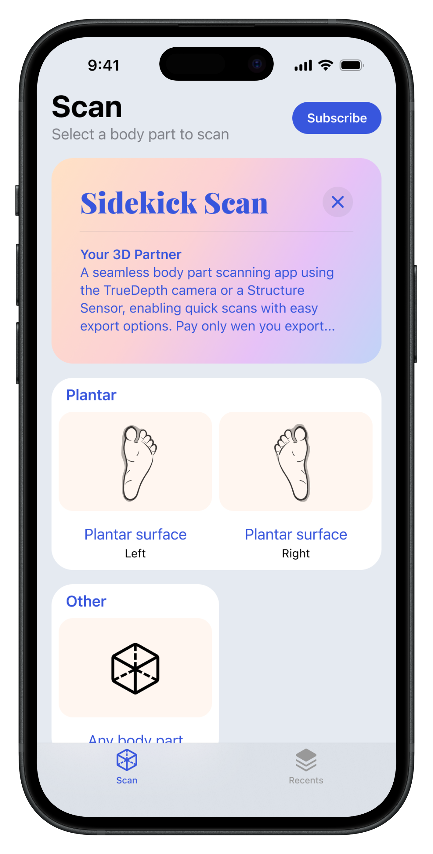 App Home Screen